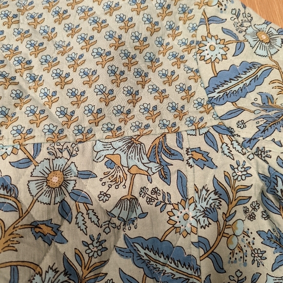 Floral Blue Jacket 100% Cotton - Picture 2 of 9